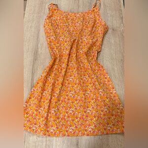 Yellow Floral Patterned Dress